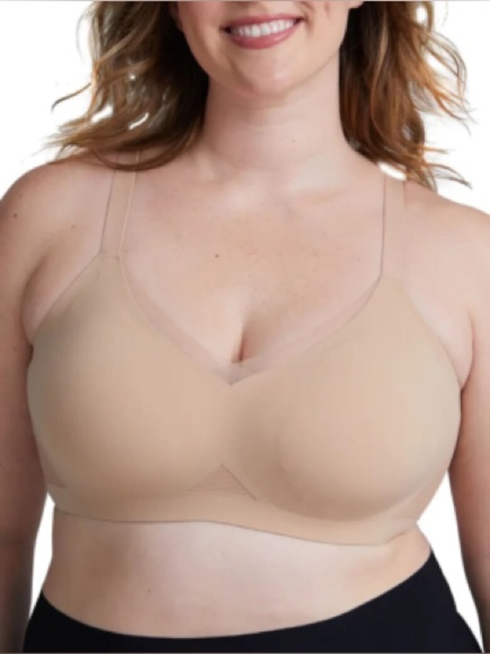 Honeylove Light Nude Crossover Bra, Size 36B 36C Medium